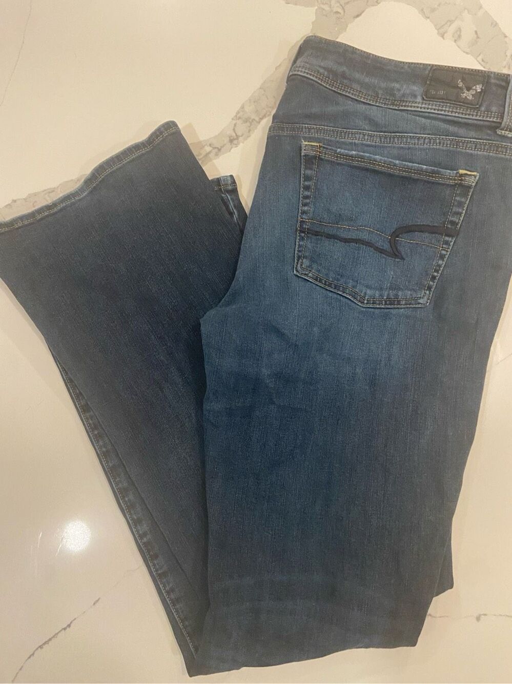 American Eagle Next Level Stretch Kick Boot Jeans Sz 12